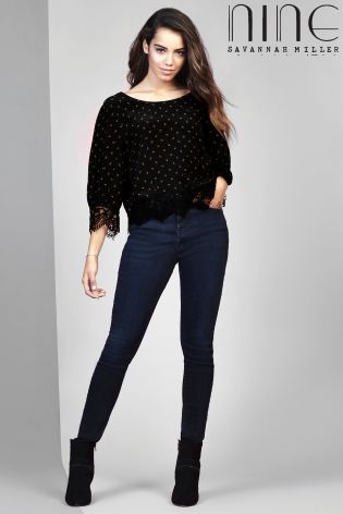 Nine By Savannah Miller High Wasited Super Skinny Jeans